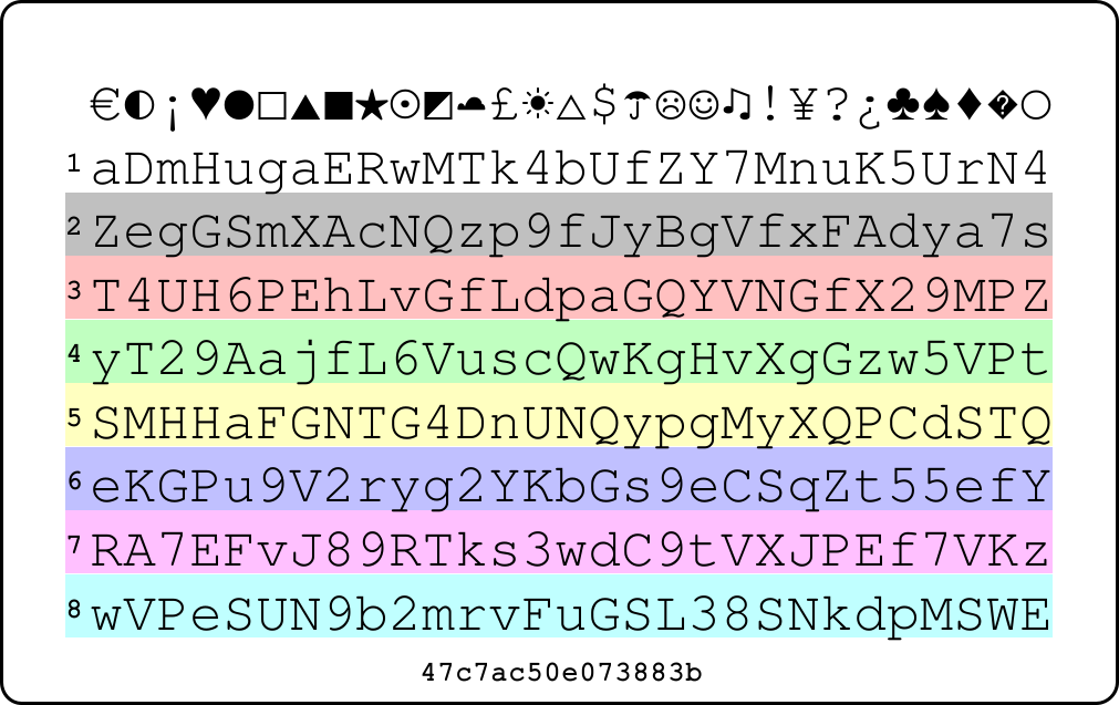 Picture of PasswordCard