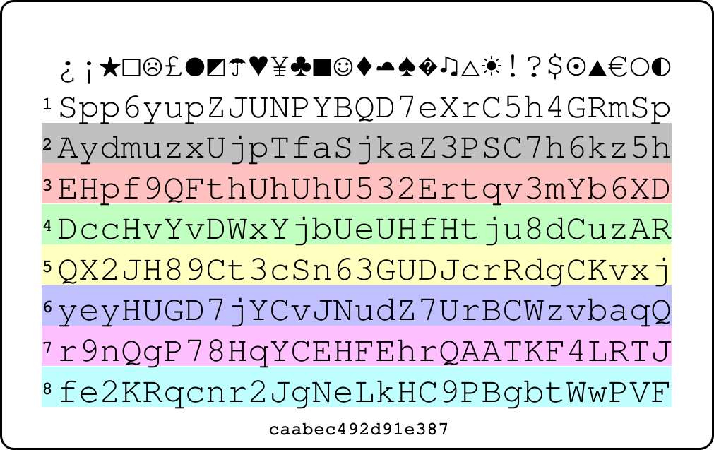 Picture of PasswordCard