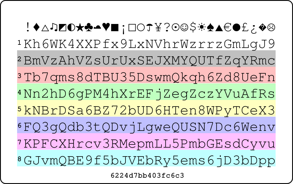 Picture of PasswordCard